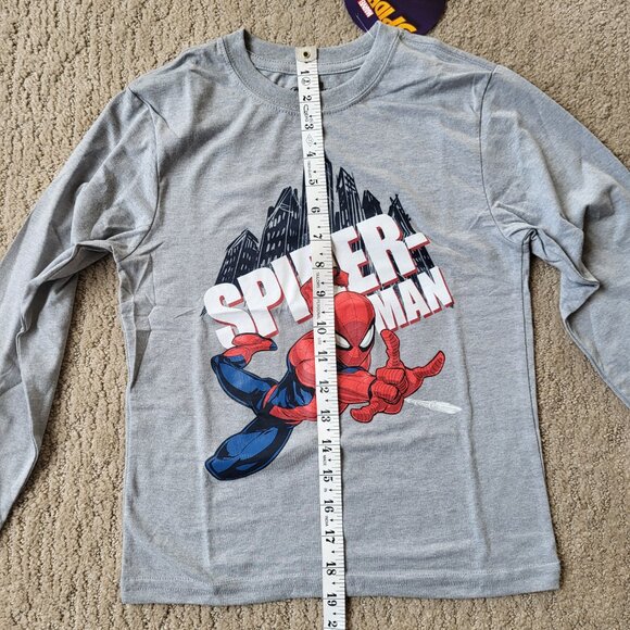 Little Boys Marvel Spider-Man Long Sleeve Graphic T-Shirt– Gray – Size 5/6 – NWT - Picture 5 of 6
